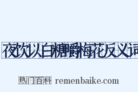 夜饮以白糖嚼梅花反义词是什么意思的图片